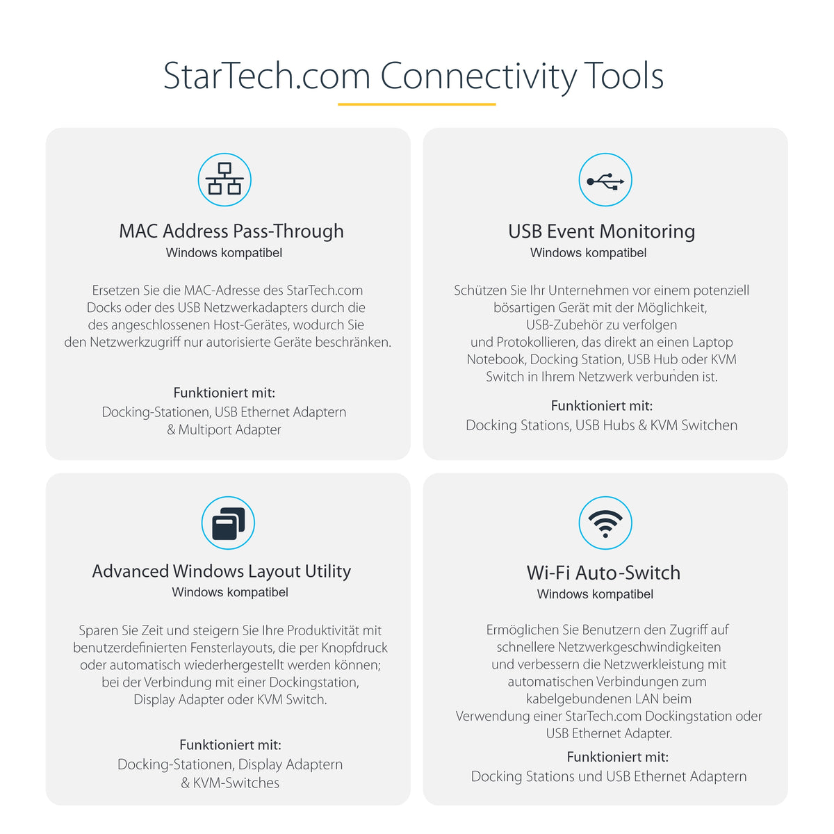 Adaptateur multiport USB C StarTech.com, port HDMI 4K 60Hz, concentrateur USB-A 5 Gbit/s, USB C vers HDMI, PD 100W, GbE, SD/MicroSD, câble de 30 cm, adaptateur de voyage, station d'accueil Thunderbolt 3
