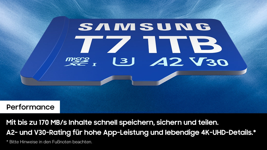 Samsung T7 microSDXC™ UHS-I Speicherkarte - 512 GB