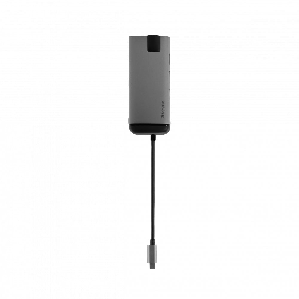 Verbatim 16102510 laptop-dockingstation & portreplikator Kabelgebunden USB 3.2 Gen 1 (3.1 Gen 1) Type-C Schwarz, Silber