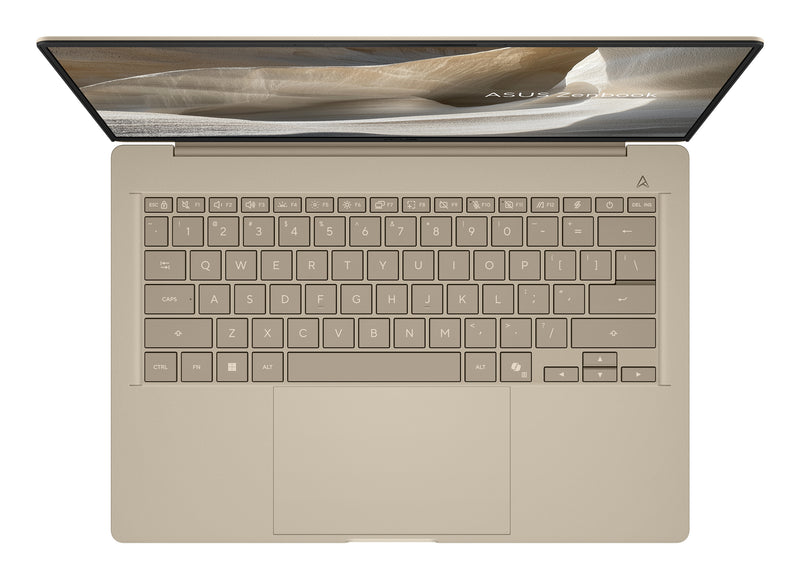 ASUS Zenbook A14 UX3407QA-QD498W Snapdragon X1-26-100 Laptop 35,6 cm (14") WUXGA 16 GB LPDDR5x-SDRAM 1 TB SSD Wi-Fi 6E (802.11ax) Windows 11 Home Beige