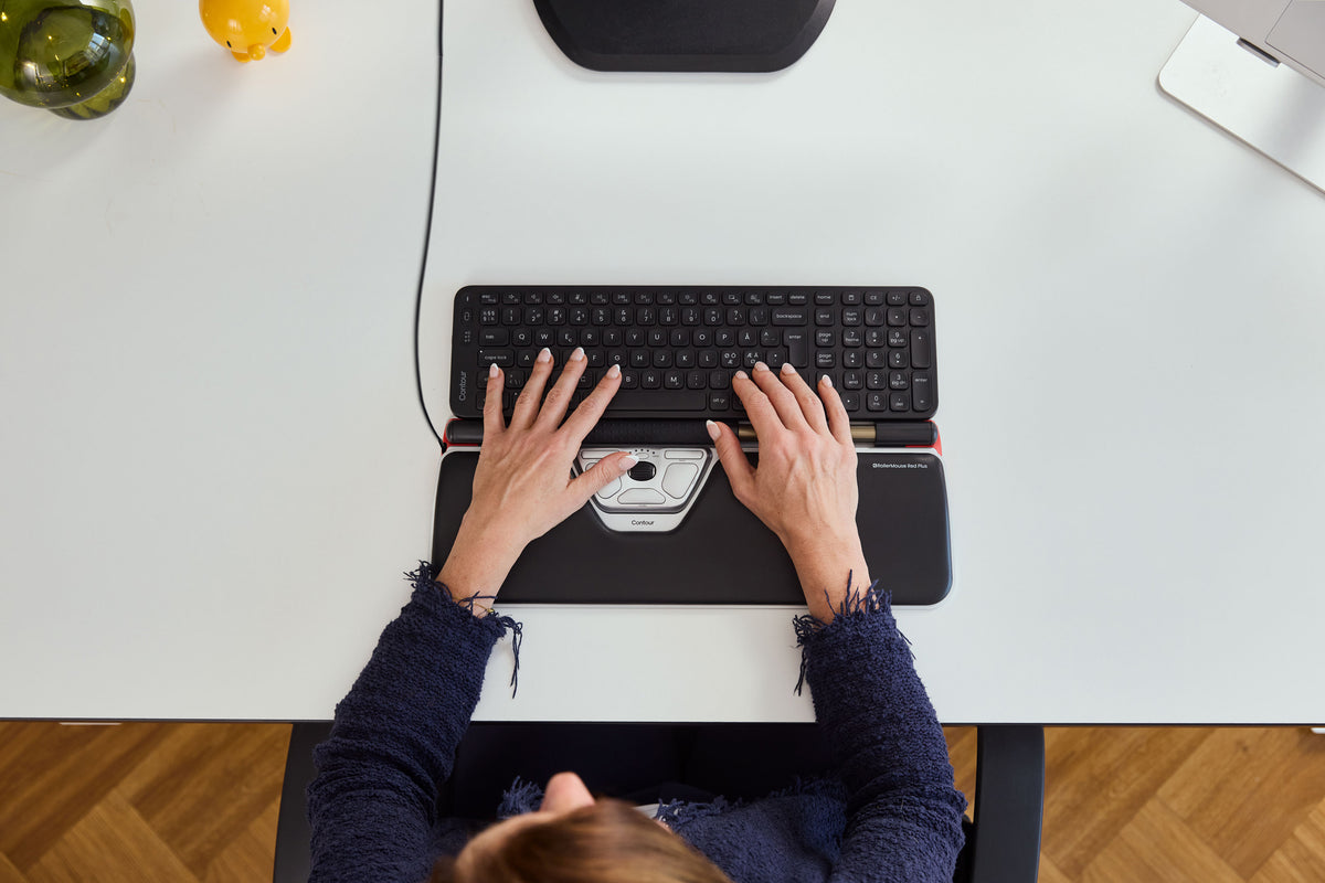 Contour Design RollerMouse Red Plus, Thin Client, Wired - zentriertes Zeigegerät - ergonomisch - für Rechts- und Linkshänder - kabelgebunden - USB-C