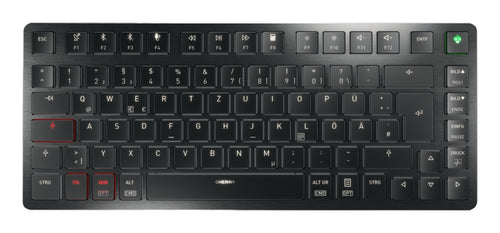 CHERRY KW X ULP 2.0 MINI Tastatur Heimbüro USB + RF Wireless + Bluetooth QWERTZ Deutsch Schwarz