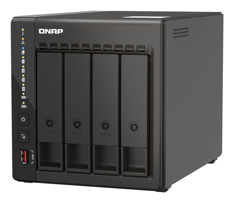 QNAP TS-453E NAS Tower Intel® Celeron® J6412 8 GB 0 TB QNAP QTS Schwarz