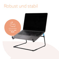 R-Go Tools Laptopständer R-Go Steel Office, kompatibel für 10- 22 Zoll Laptops, schwarz