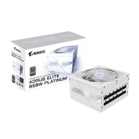 GIGABYTE AORUS ELITE P850W ICE Netzteil - PCIe 5.0, 80 PLUS Platinum, Vollmodulares Design, 120mm Lüfter, ATX 3.0-kompatibel, EU-Stecker