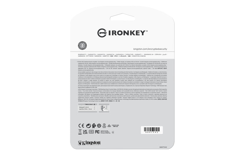 Kingston Technology IronKey 256GB Vault Privacy 50 AES-256 verschlüsselter, FIPS 197