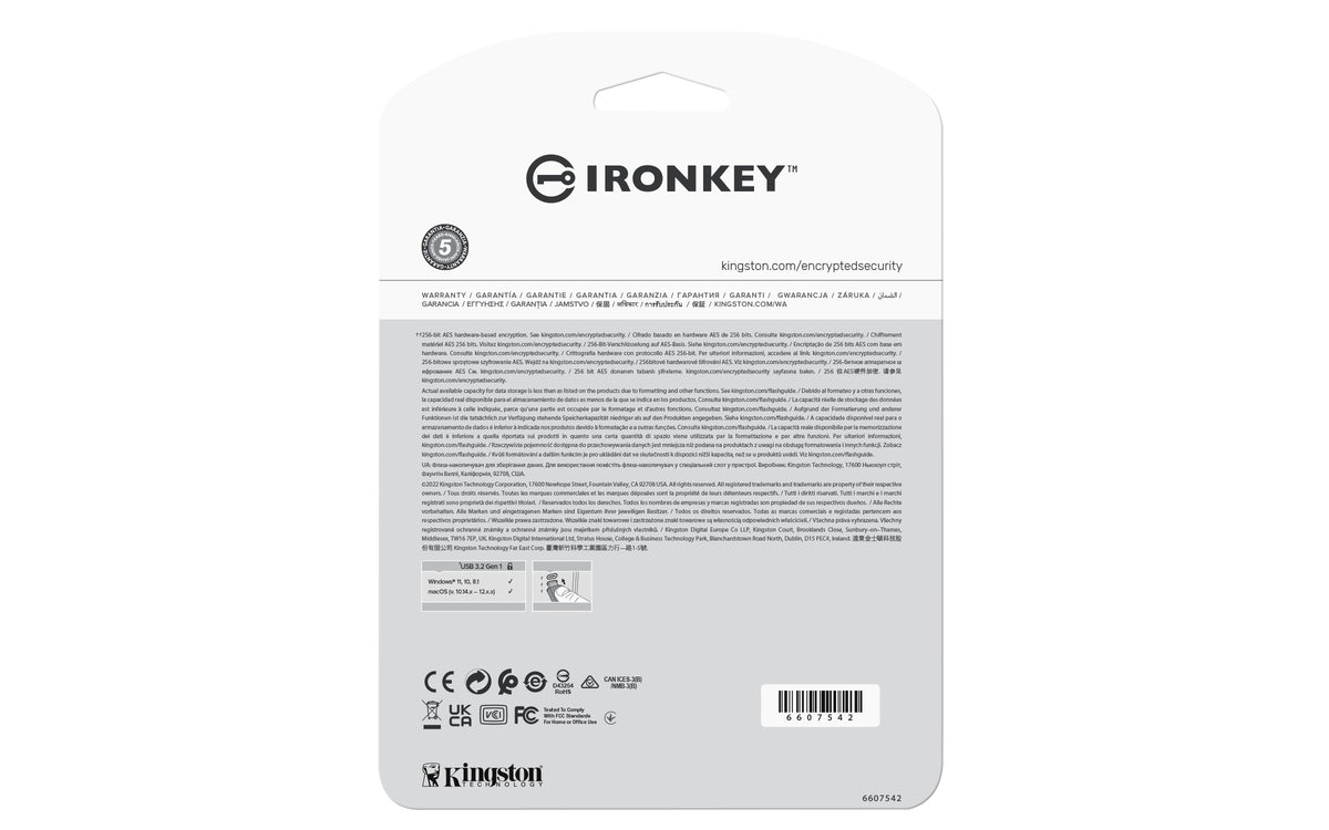 Kingston Technology IronKey 32GB Vault Privacy 50 AES-256 verschlüsselter, FIPS 197