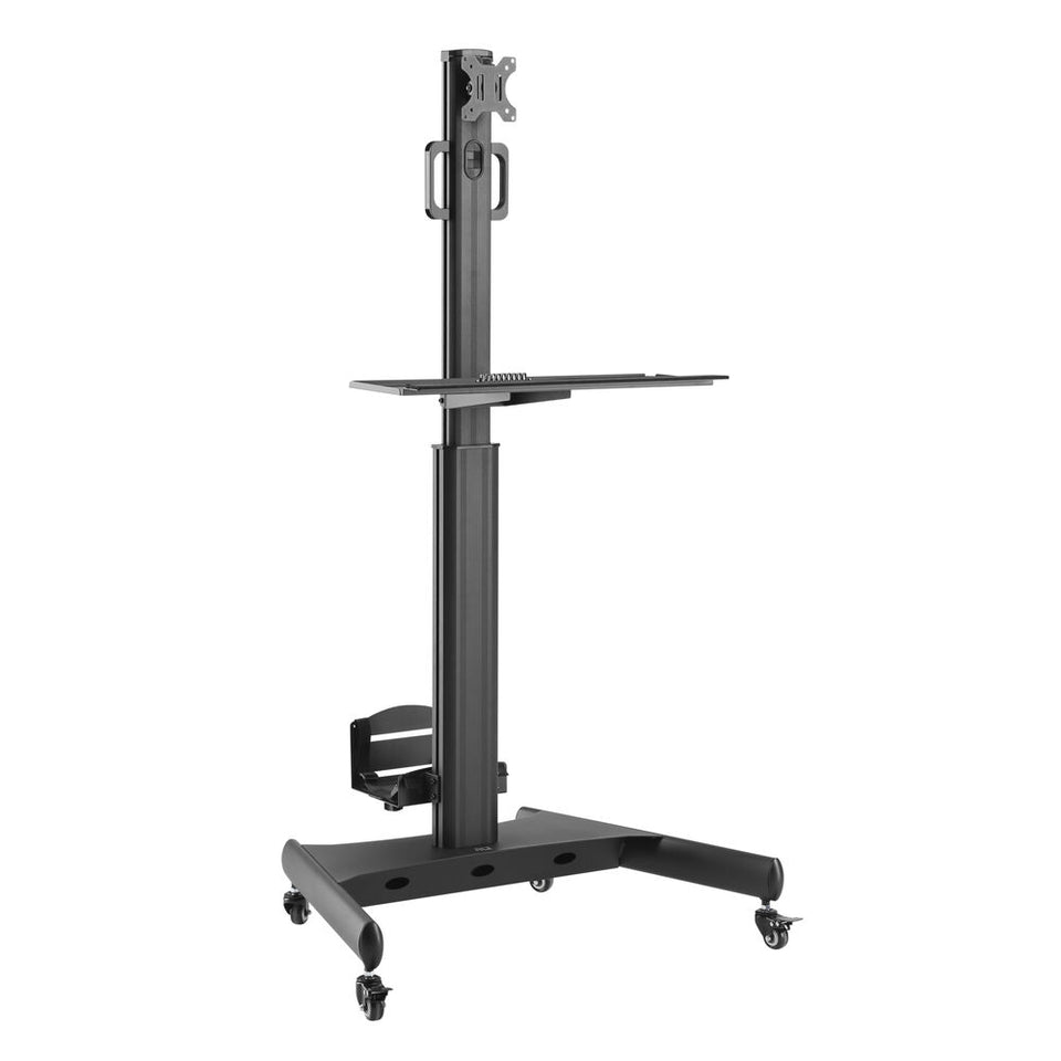ACT Mobile Workstation für einen einzigen Monitor, mit CPU-Halterung, Tastatur- und Mausablage