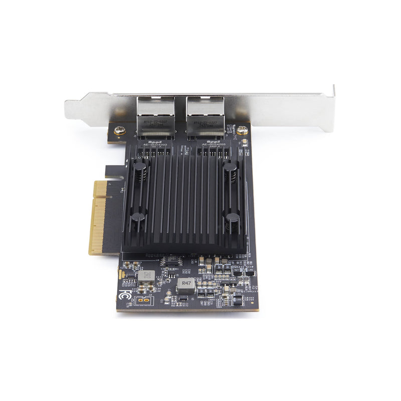 StarTech.com 2-Port PCIe 10Gb Ethernet Netzwerkkarte, 10GbE Network Interface Card, Broadcom BCM57416 Chipsatz, Dual RJ45 10GBase-T/Gigabit, NIC-Karte, TAA