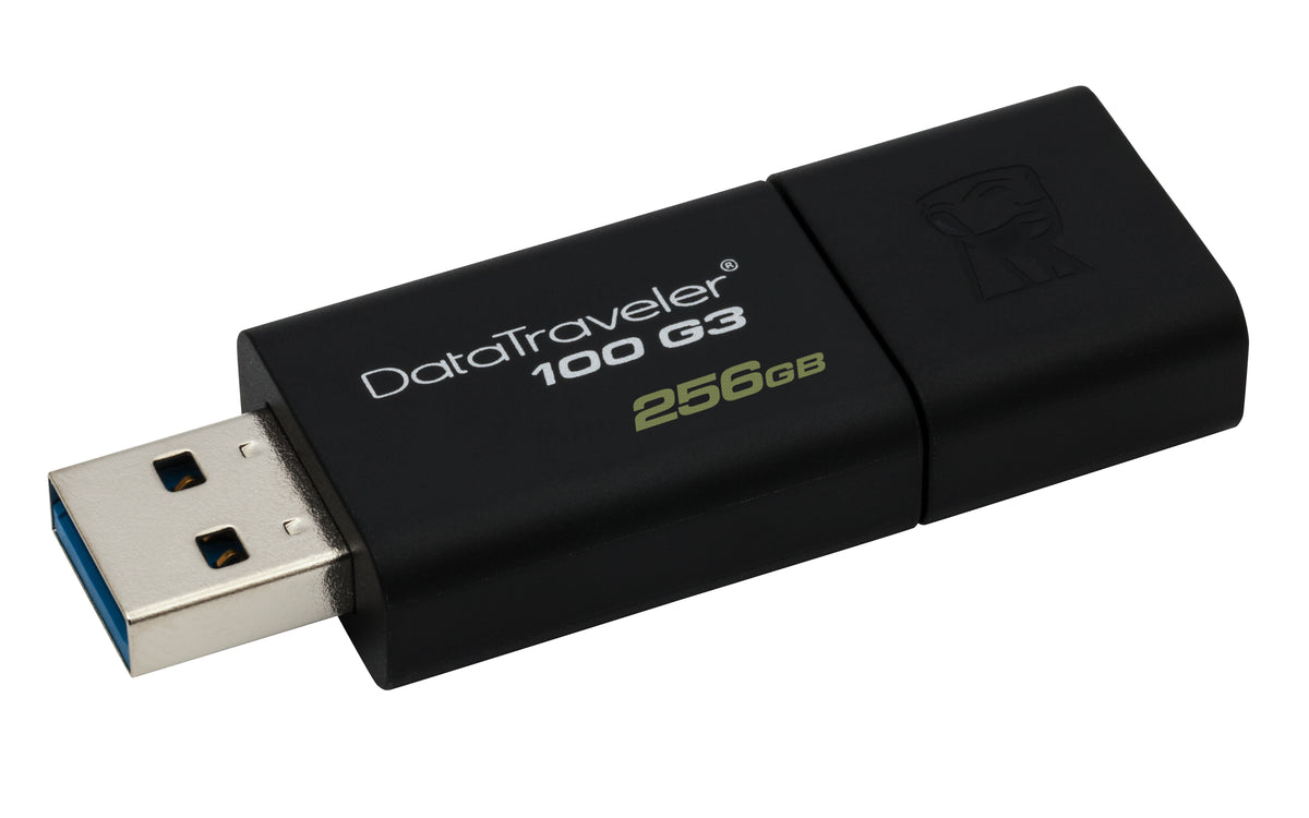 Kingston Technology DataTraveler 100 G3 USB-Stick 256 GB USB Typ-A 3.2 Gen 1 (3.1 Gen 1) Schwarz