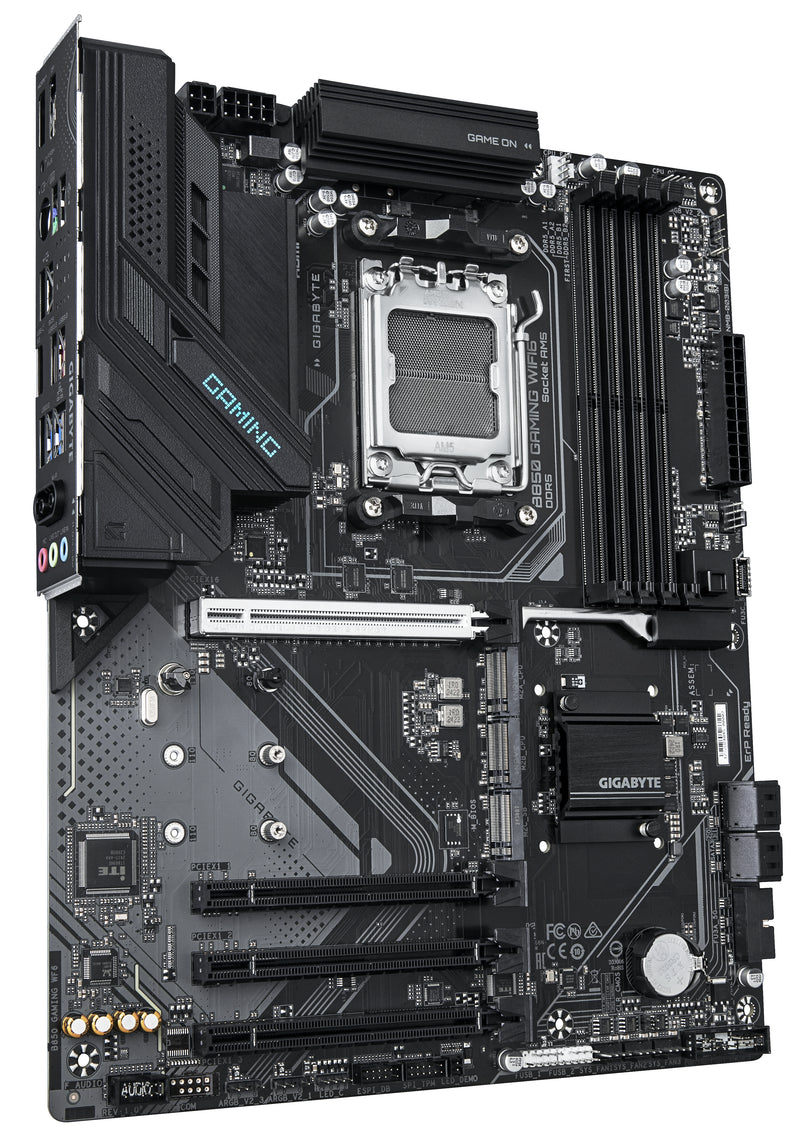 GIGABYTE B850 GAMING WIFI6 Motherboard - AMD Ryzen 9000 Serie CPUs, 6+2+2 Phasen digitales VRM, bis zu 8200MHz DDR5 (OC), 1xPCIe 5.0 + 2xPCIe 4.0 M.2, GbE LAN, WIFI 6, USB 3.2 Gen 2