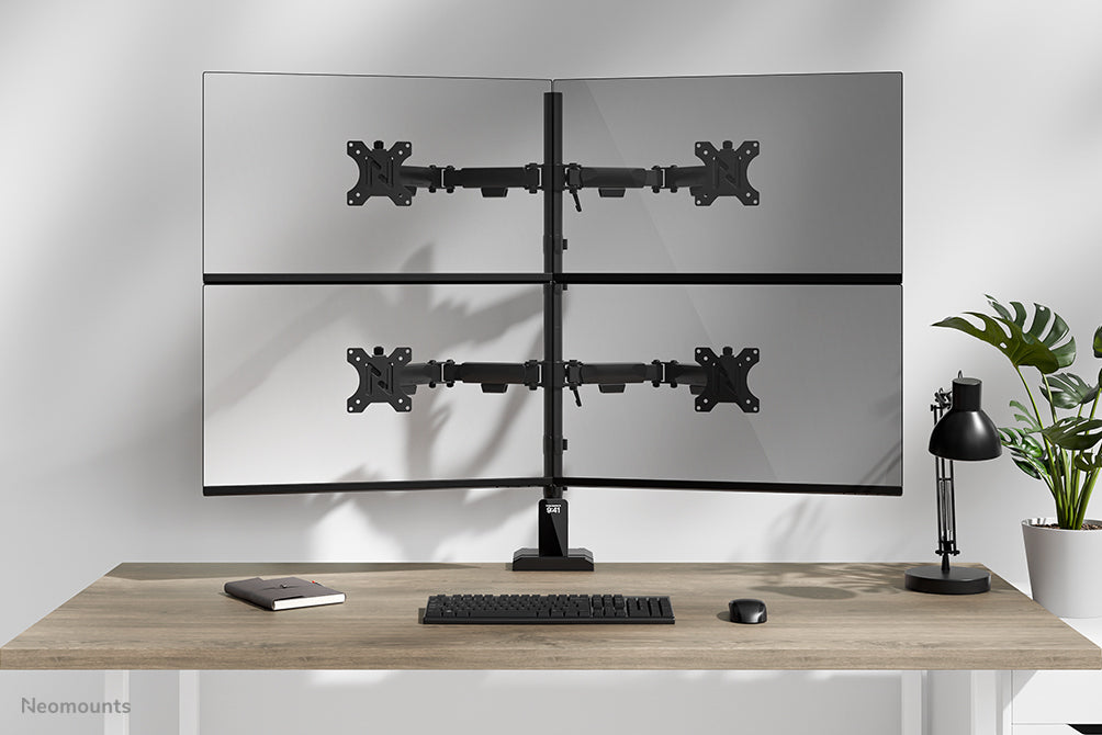Neomounts DS60-600BL2-2 Quadruple-Monitorarm für vier Bildschirme 10-32"