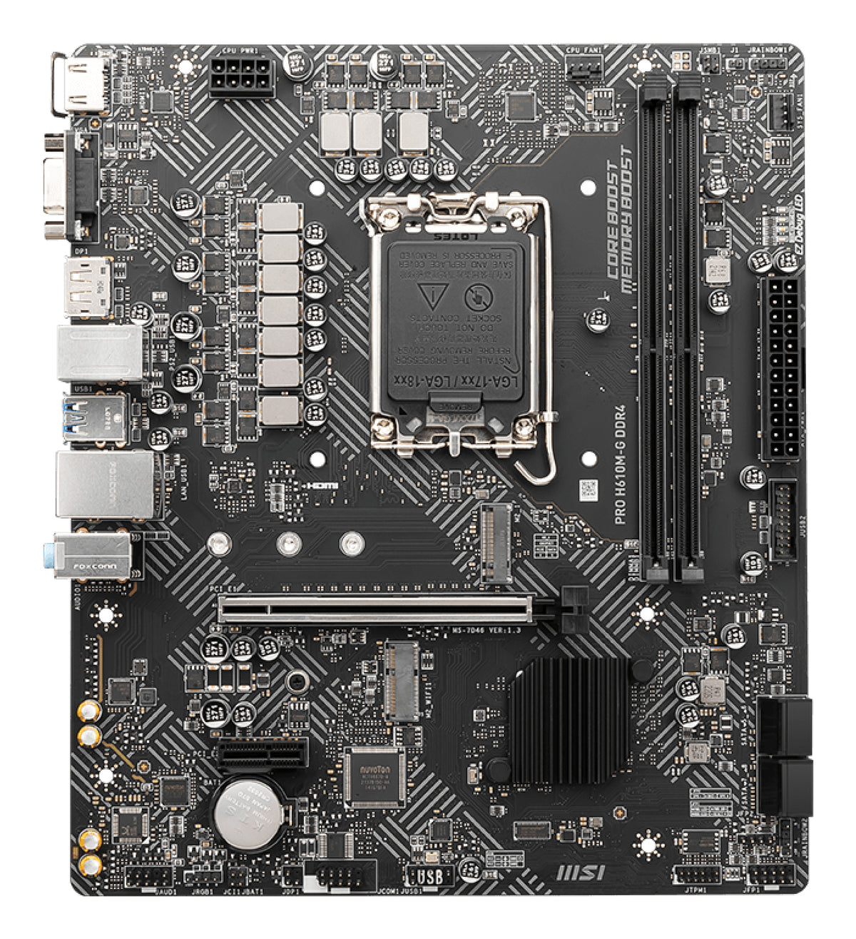 MSI PRO H610M-G DDR4 Motherboard Intel H610 LGA 1700 micro ATX