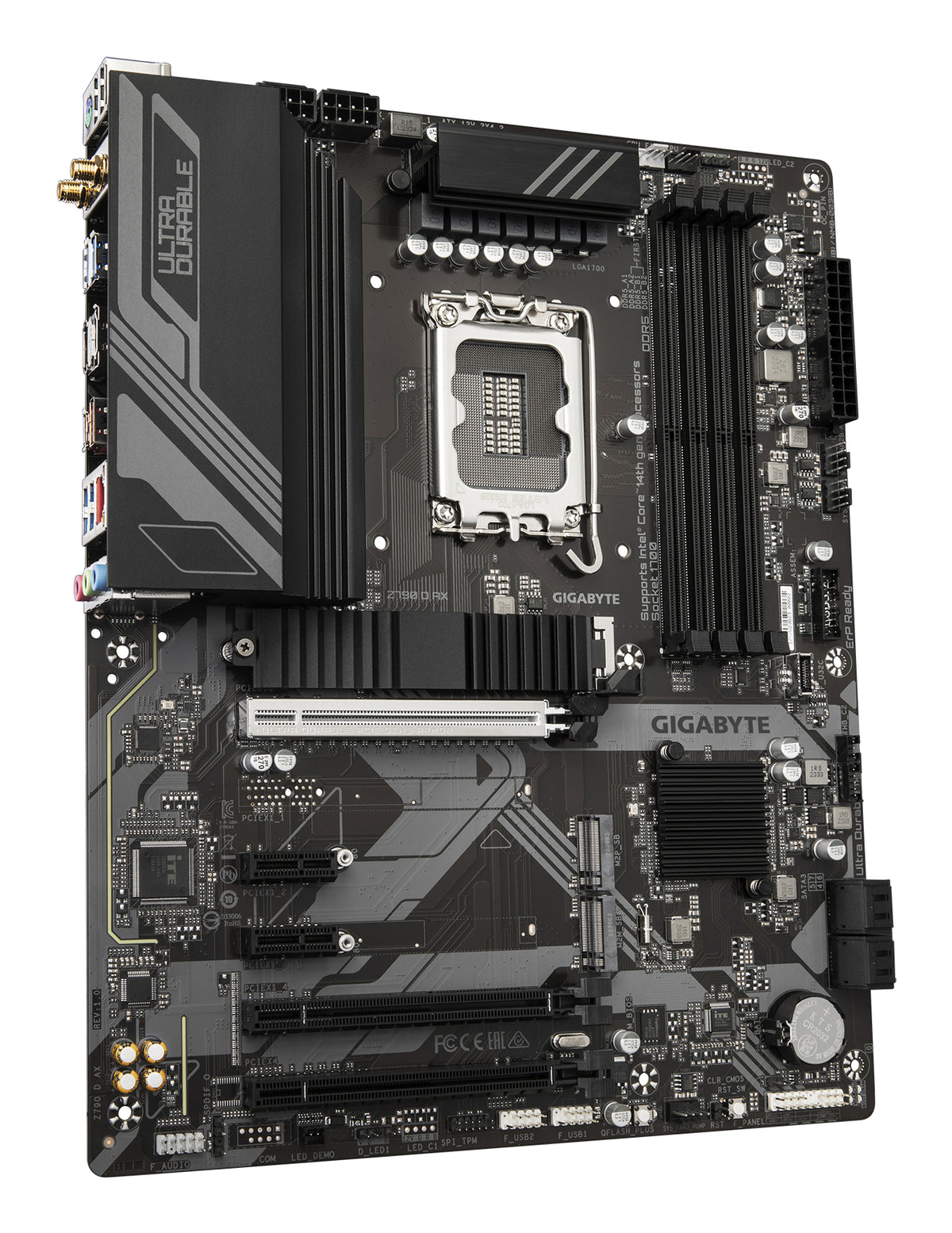 GIGABYTE Z790 D AX Motherboard - Unterstützt Intel Core 14. Generation CPUs, 12+1+1 Phasen Digital VRM, bis zu 7600MHz DDR5 (OC), 3xPCIe 4.0 M.2, Wi-Fi 6E, 2.5GbE LAN, USB 3.2 Gen 2
