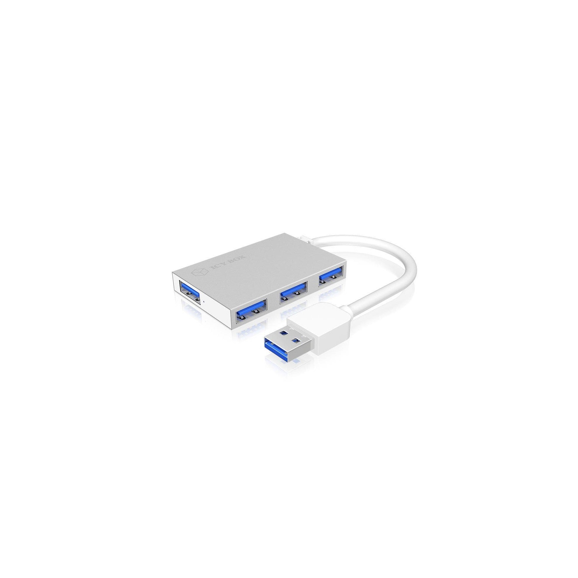 ICY BOX IB-Hub1402, silber, 4x USB3.0 Hub,