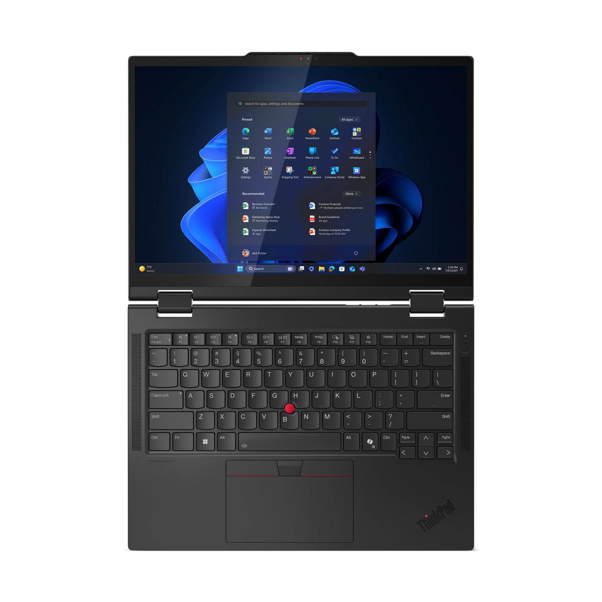 Lenovo ThinkPad T14s 2-in-1 Gen 1 Intel Core Ultra 7 255U Hybrid (2-in-1) 35,6 cm (14") Touchscreen WUXGA 32 GB LPDDR5x-SDRAM 1 TB SSD Wi-Fi 7 (802.11be) Windows 11 Pro Deutsch Schwarz