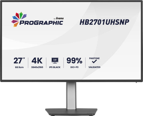 iiyama PROGRAPHIC HB2701UHSNP-B1 Computerbildschirm 68,6 cm (27") 3840 x 2160 Pixel 4K Ultra HD LCD Schwarz