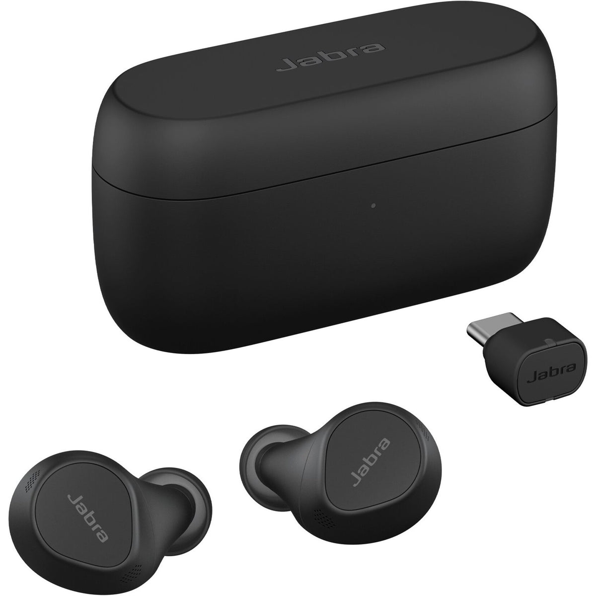 JABRA Evolve2 Buds UC Écouteurs sans fil true wireless avec micro intra-auriculaires Bluetooth annulation active du bruit USB-C via adaptateur BT noir Zoom