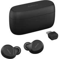 JABRA Evolve2 Buds UC True wireless earphones with mic in-ear Bluetooth active noise cancelling USB-C via BT adapter black Zoom