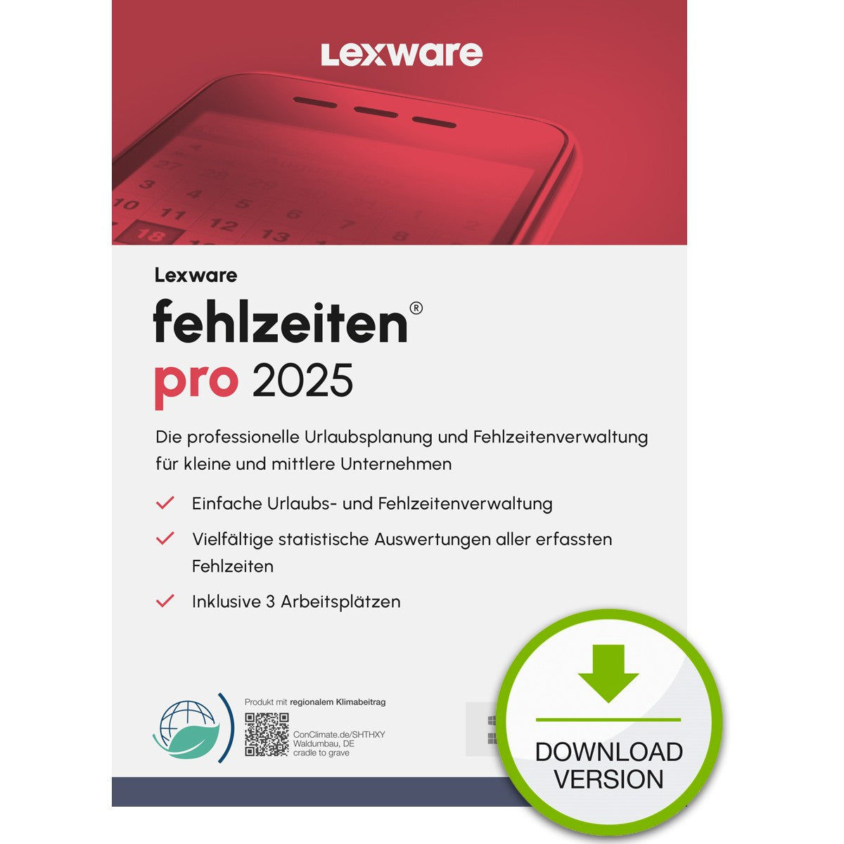 Lexware Fehlzeiten Pro 2025 - 1 Device. 1 Year - ESD-DownloadESD