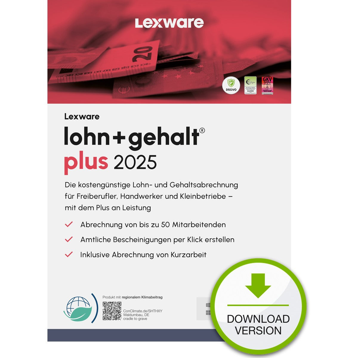 Lexware Lohn+Gehalt Plus 2025 - 1 Device. ABO - ESD-DownloadESD