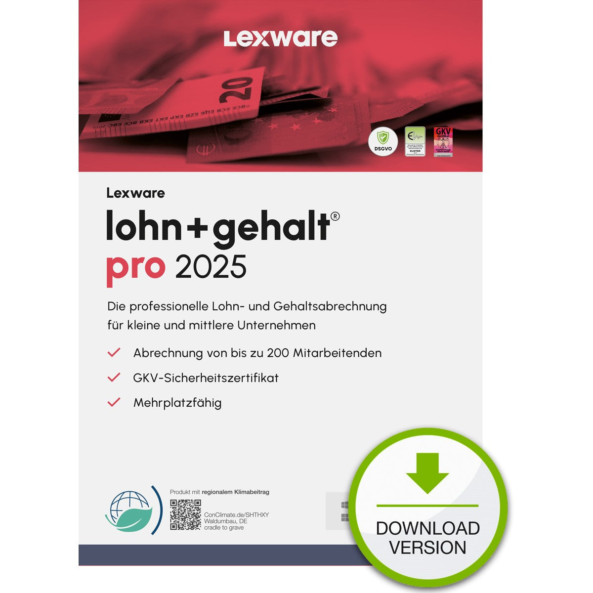Lexware Lohn+Gehalt Pro 2025 - 1 Device. ABO - ESD-DownloadESD