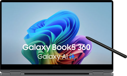Samsung Galaxy Book5 360 NP754QHA-KA4DE laptop Intel Core Ultra 7 258V Hybrid (2-in-1) 39,6 cm (15.6") Touchscreen Full HD 32 GB LPDDR5x-SDRAM 512 GB SSD Wi-Fi 7 (802.11be) Windows 11 Pro Deutsch Grau