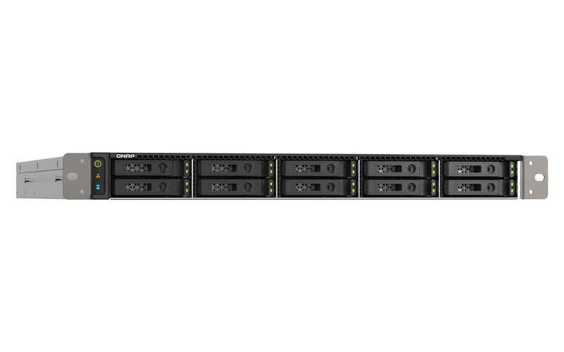QNAP TS-h1090FU NAS Rack (1U) EPYC 7232P 64 GB DDR4 0 TB QuTS hero Schwarz, Grau