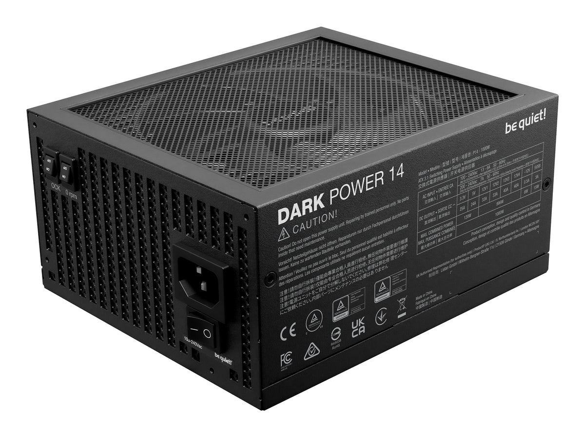 be quiet! Dark Power 14 1000 W - 80 Plus Titanium Netzteil 20+4 pin ATX ATX Schwarz