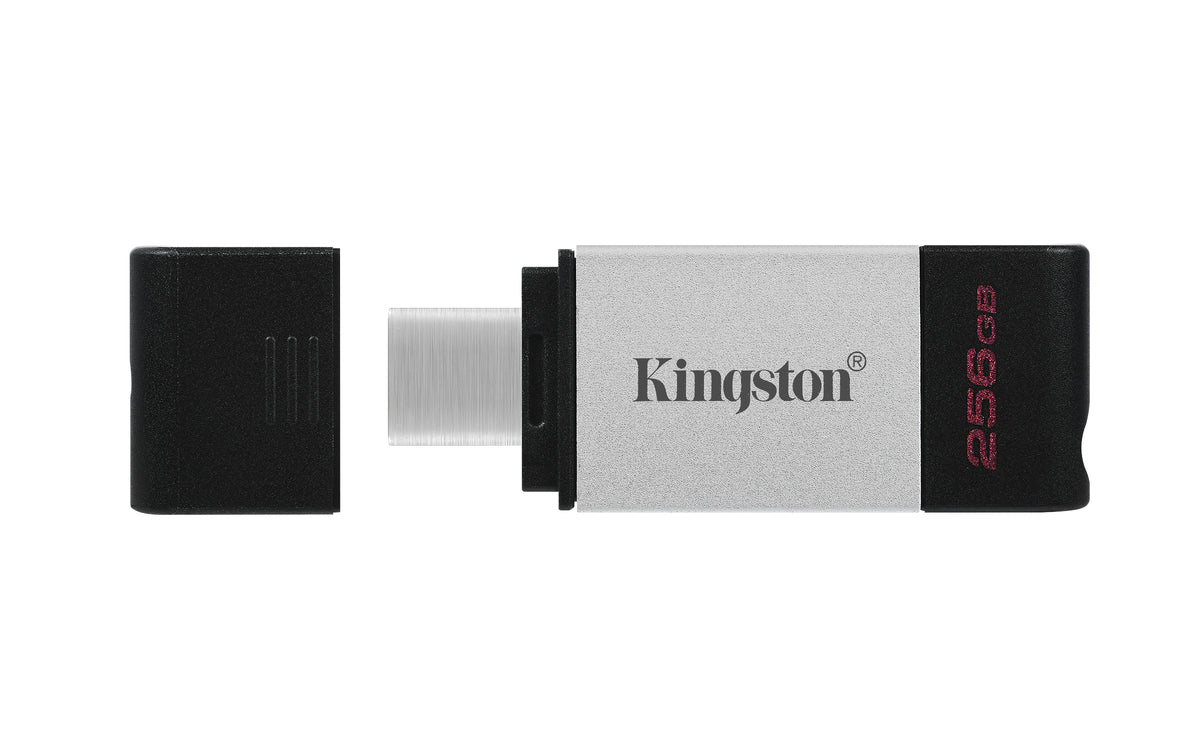 Kingston Technology DataTraveler 80 USB-Stick 256 GB USB Typ-C 3.2 Gen 1 (3.1 Gen 1) Schwarz, Silber