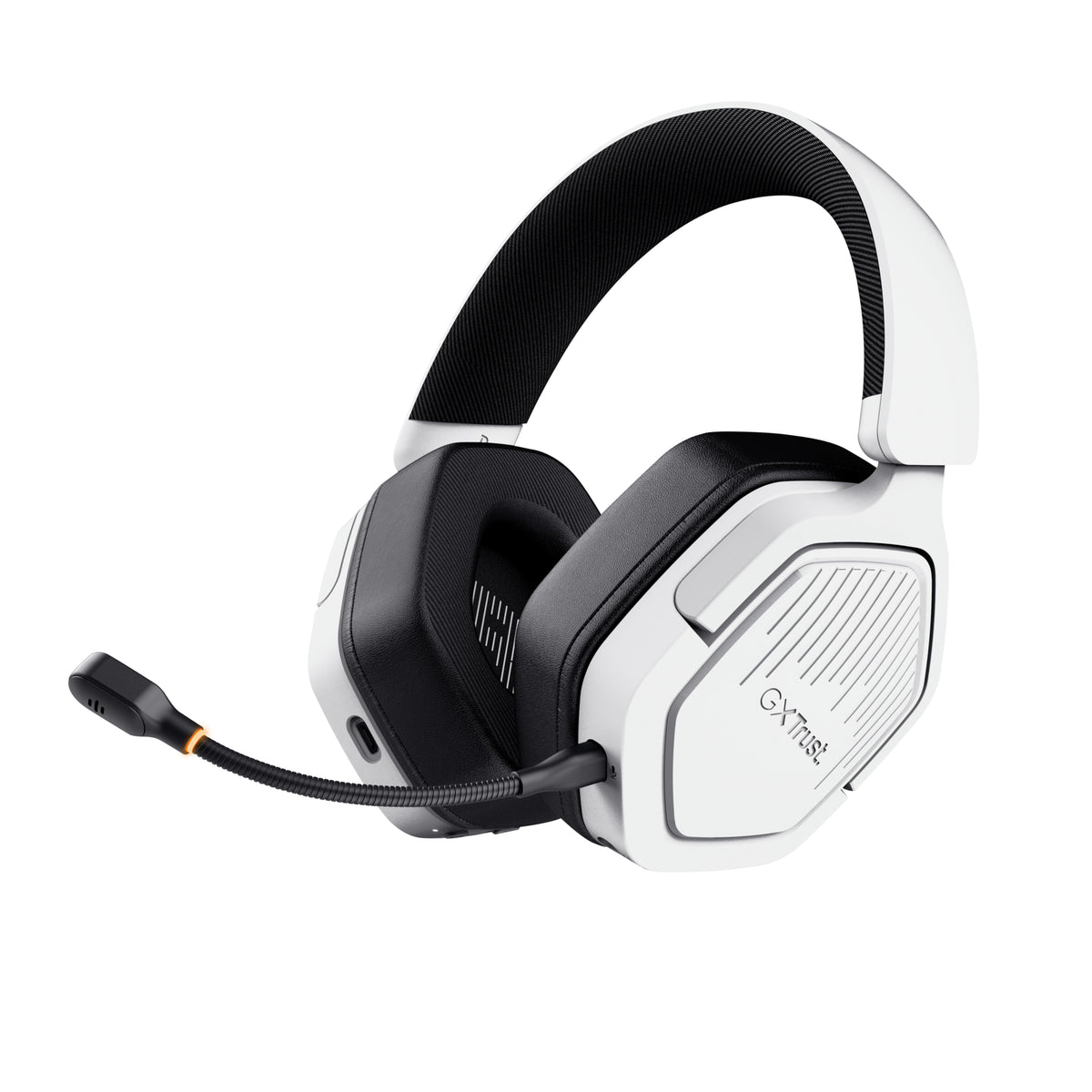 Trust GXT 493W Carus Kopfhörer Verkabelt & Kabellos Kopfband, Helm Gaming USB Type-C / USB Type-A Bluetooth Weiß