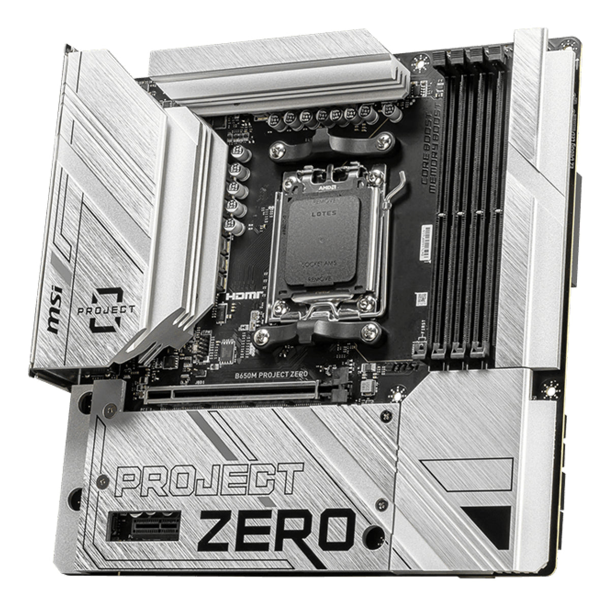 MSI B650M PROJECT ZERO Motherboard AMD B650 Sockel AM5 micro ATX