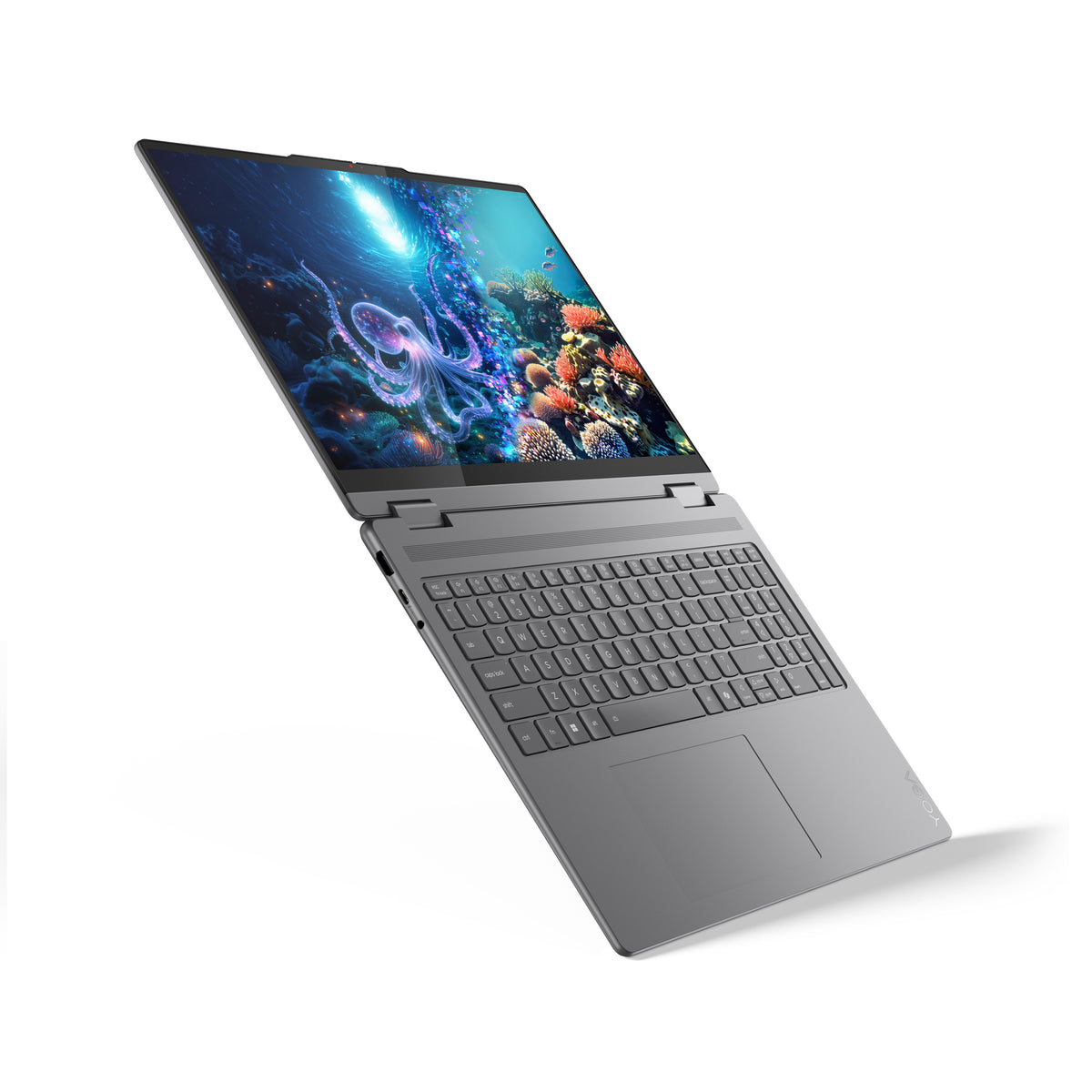 Lenovo Yoga 7 2-in-1 16ILL10 Copilot+ PC Intel Core Ultra 7 258V Hybrid (2-in-1) 40,6 cm (16") Touchscreen 2.8K 32 GB LPDDR5x-SDRAM 1 TB SSD Wi-Fi 7 (802.11be) Windows 11 Pro Schweiz Grau