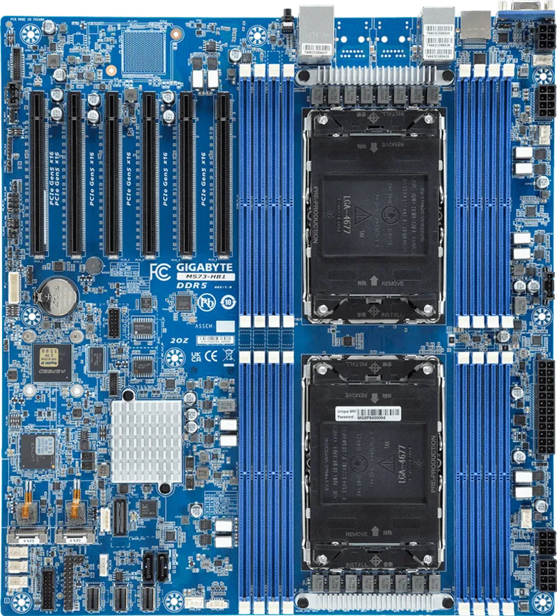 GIGABYTE MS73-HB1 Intel C741 LGA 4677 (Socket E) Erweitertes ATX