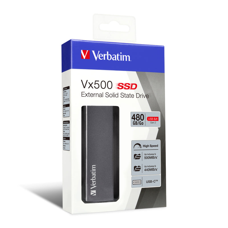 Verbatim Vx500 Externes SSD-Laufwerk USB 3.1 Gen 2 480 GB