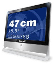 TERRA ALL-IN-ONE-PC 1900 Intel Pentium Mobile N270 47 cm (18.5") 1366 x 768 Pixel 2 GB DDR2-SDRAM 320 GB Intel® GMA 950 Windows 7 Professional Schwarz, Silber