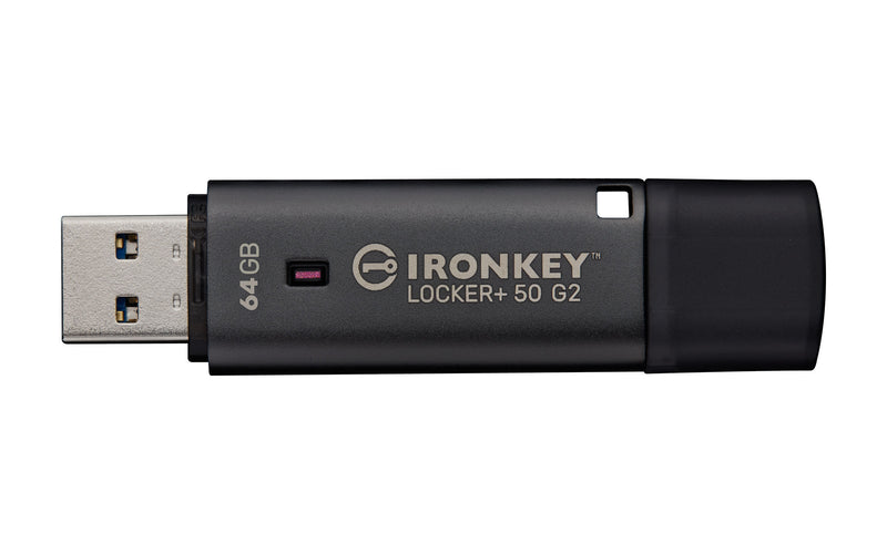 Kingston Technology IronKey 64GB Locker Plus 50 G2, FIPS 197, AES-256