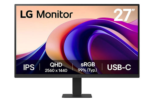 LG 27'' QHD Monitor Computerbildschirm 68,6 cm (27") 2560 x 1440 Pixel Quad HD Schwarz