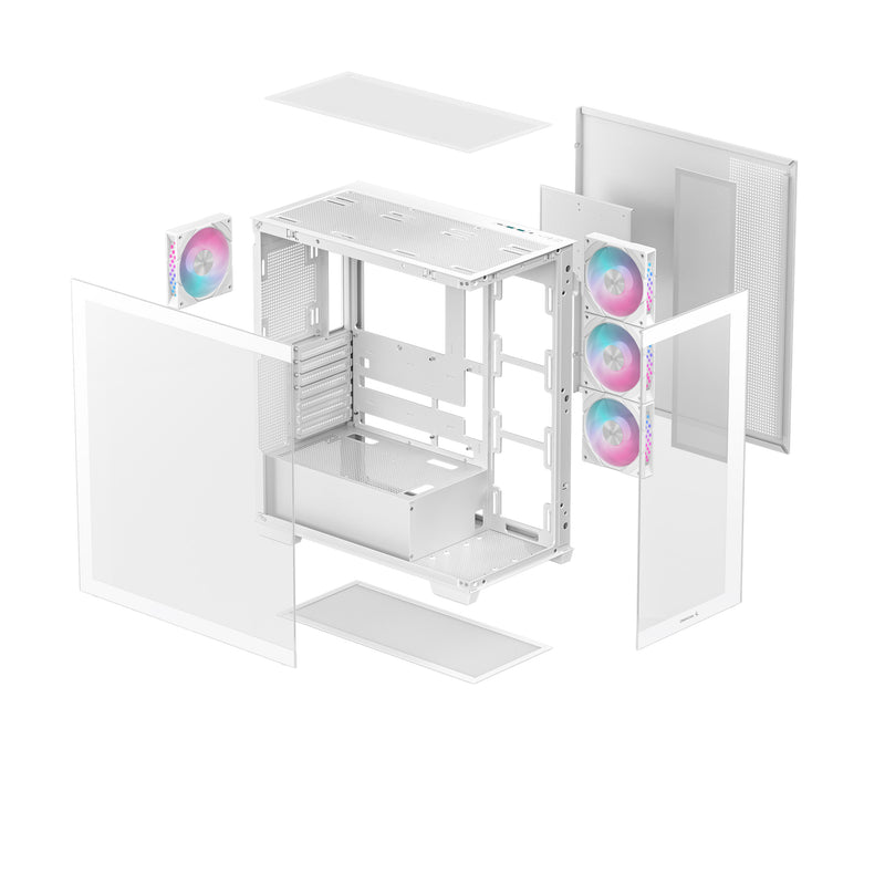 DeepCool CG580 4F WH Midi Tower Weiß