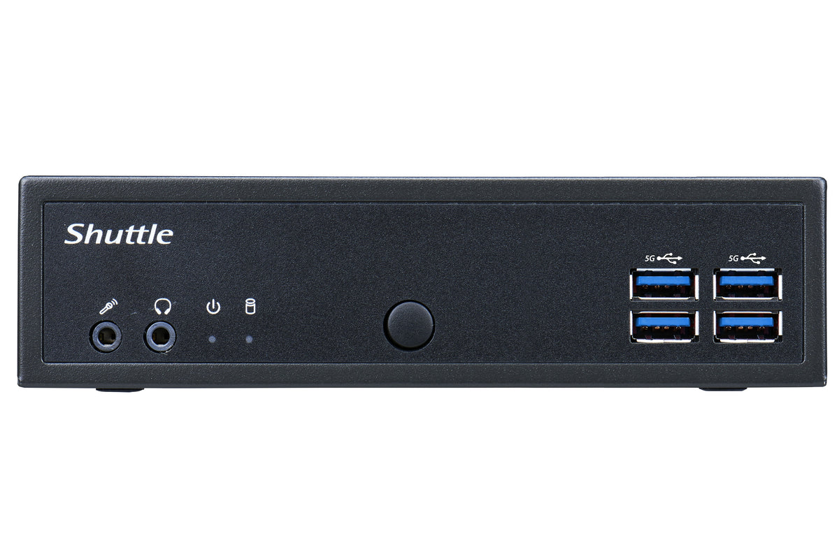 Shuttle XPC slim Barebone DL30N, Intel N100, 1x DDR5, 2x LAN (2x 2.5Gbit), 2xCOM,1xHDMI,1xDP, 1x VGA, lüfterlos, 24/7 Dauerbetrieb