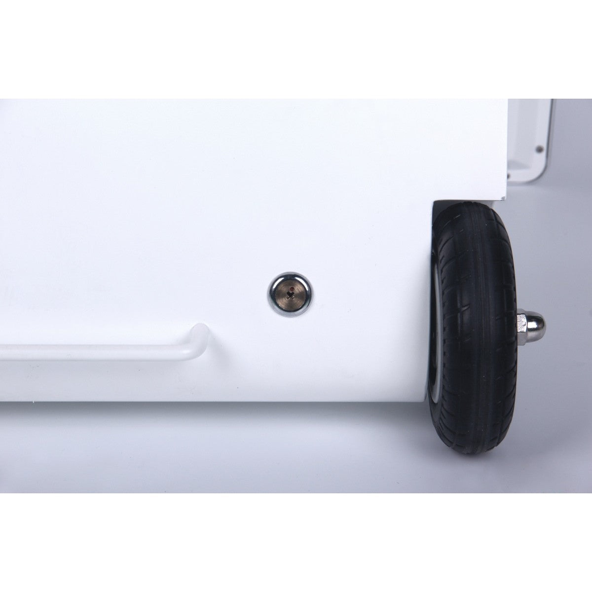 ALLNET Standdisplay 43 Zoll Outdoor Kundenstopper mit Akku oh. Touch mit Laufrollen 1500Nits Android Farbe schwarz