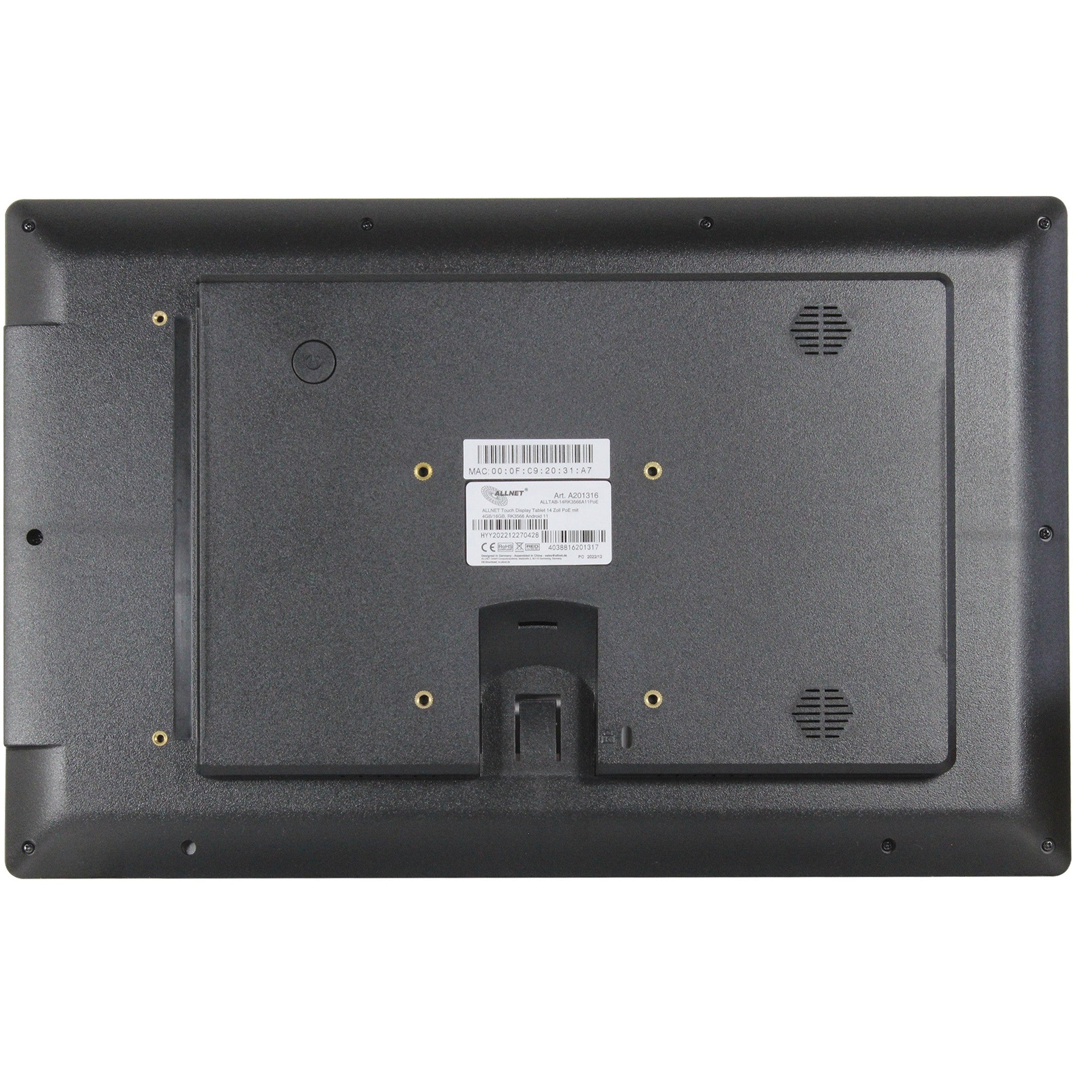 ALLNET Touch Display Tablet 18 Zoll PoE mit 8GB/64GB RK3568 Android 13.PrimeOne-180