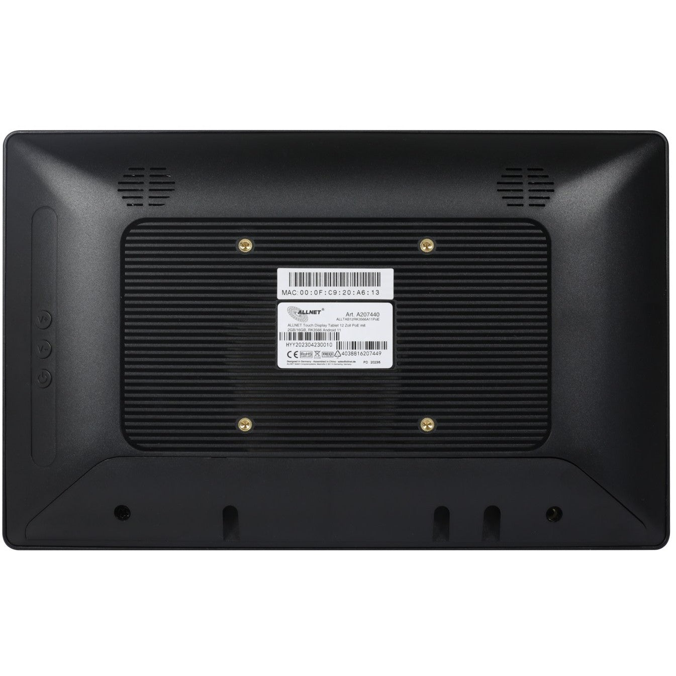 ALLNET Touch Display Tablet 12 Zoll PoE mit 8GB/64GB RK3568 Android 13.PrimeOne-120