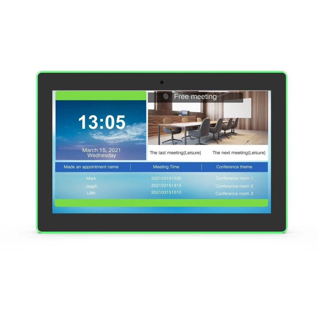 ALLNET Meetingraum RGB LED Tablet 15 Zoll RK3399 Android 10 und NFC/RFID schwarz