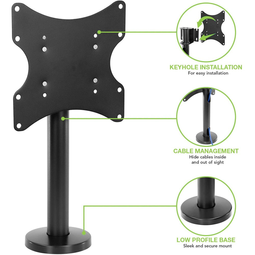 Techly ICA-LCD 316S Flachbildschirm-Tischhalterung 109,2 cm (43") Tisch/Bank Schwarz