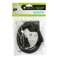 Techly IDATA USB2-SER-1A Serien-Kabel Schwarz 1,5 m USB Typ-A DB-9