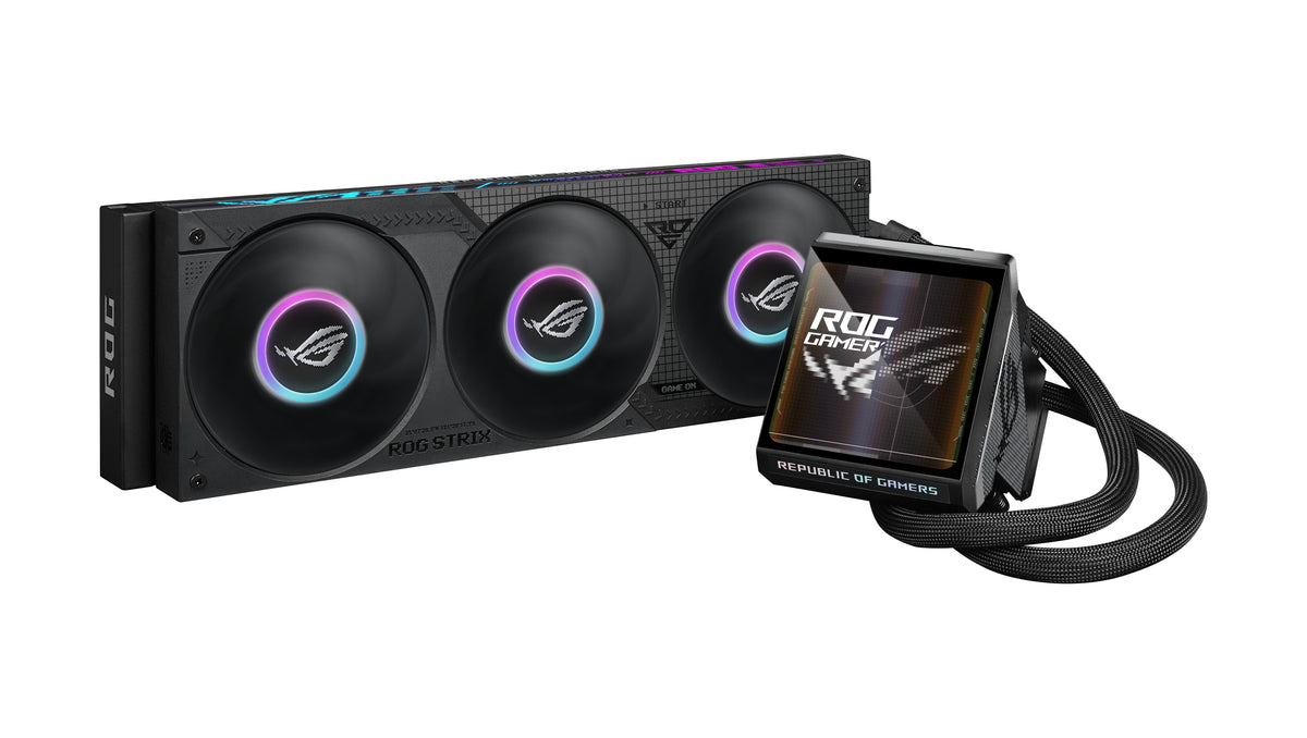 ASUS ROG Strix LC IV 360 ARGB LCD Prozessor Flüssigkeitskühlung 12 cm Schwarz