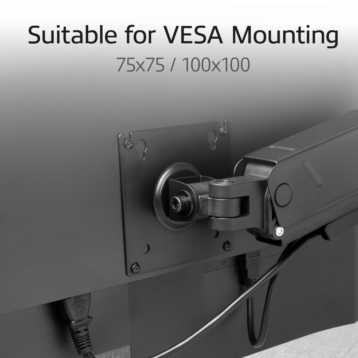 ACT Monitor-Tischhalterung mit Gasdruckfeder, 2 Bildschirme bis zu 32", VESA
