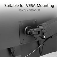 ACT Monitor-Tischhalterung mit Gasdruckfeder, 2 Bildschirme bis zu 32", VESA
