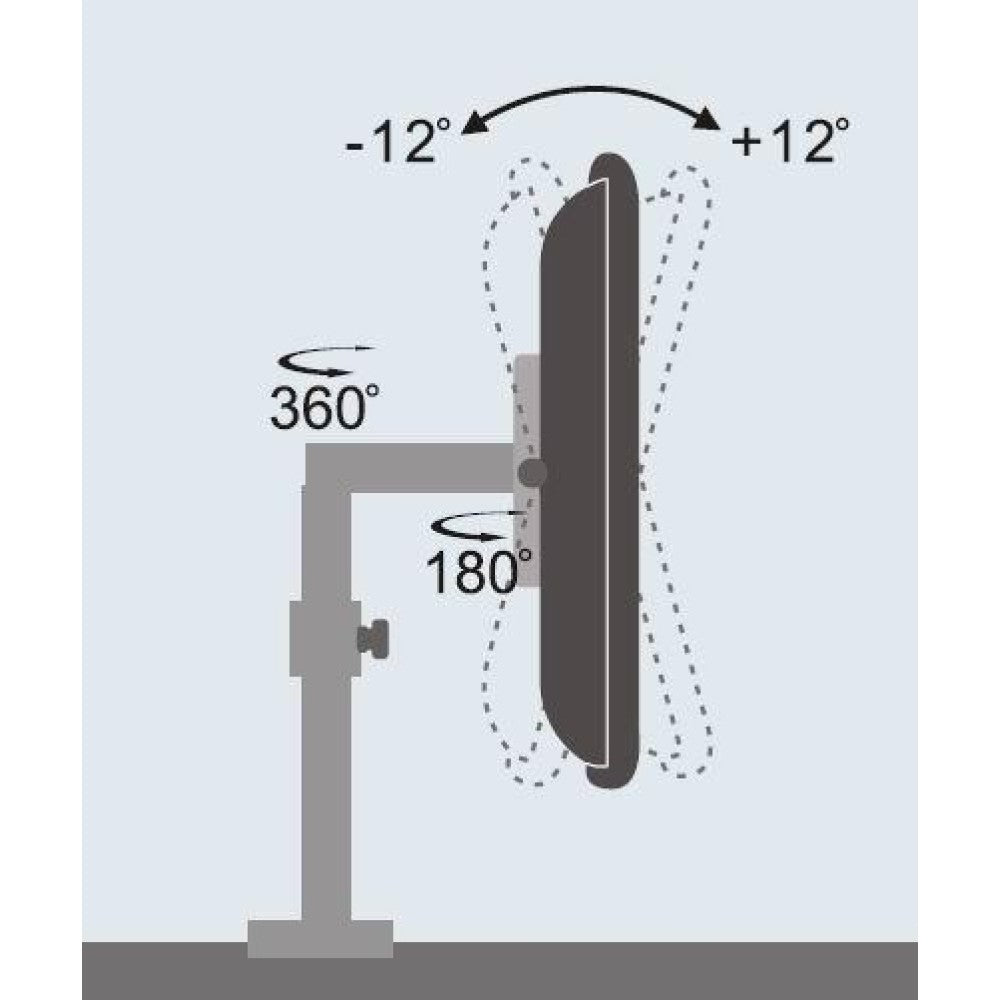 Techly ICA-LCD 501BK Flachbildschirm-Tischhalterung 68,6 cm (27") Tisch/Bank Schwarz